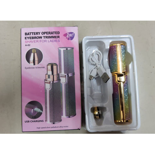 A-02 2-in-1 eyebrow trimmer shaver rainbow box set