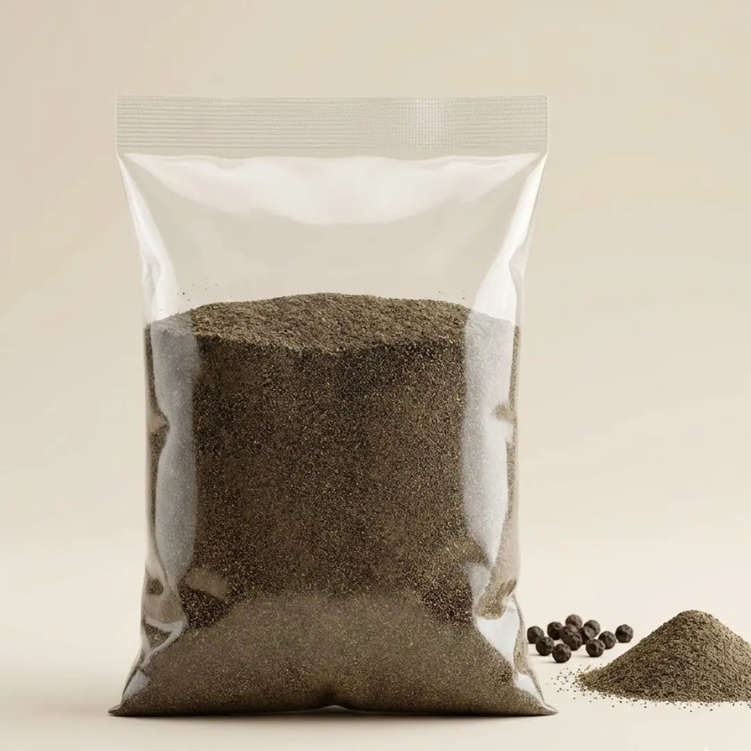 Black Pepper Powder filled package — packaging may vary depending on supplier batch