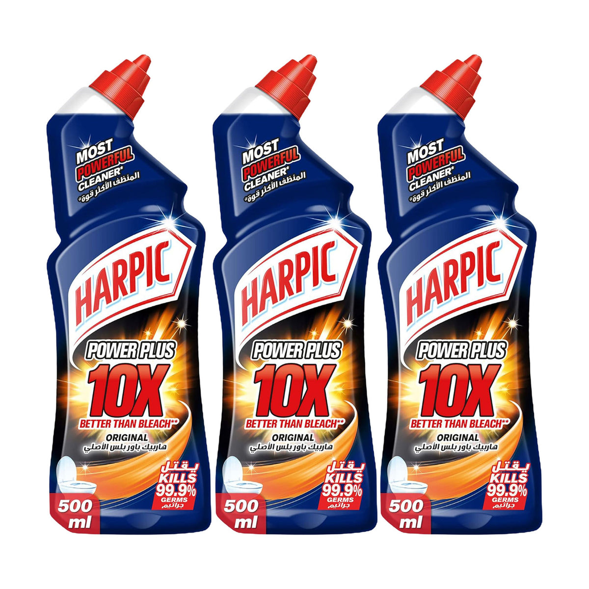 Harpic Power Plus Toilet Cleaner 500ml x3