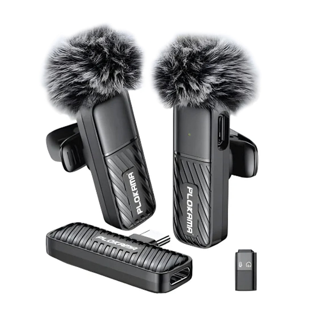 PLOKAMA VM-20 dual clip-on wireless microphones and receiver