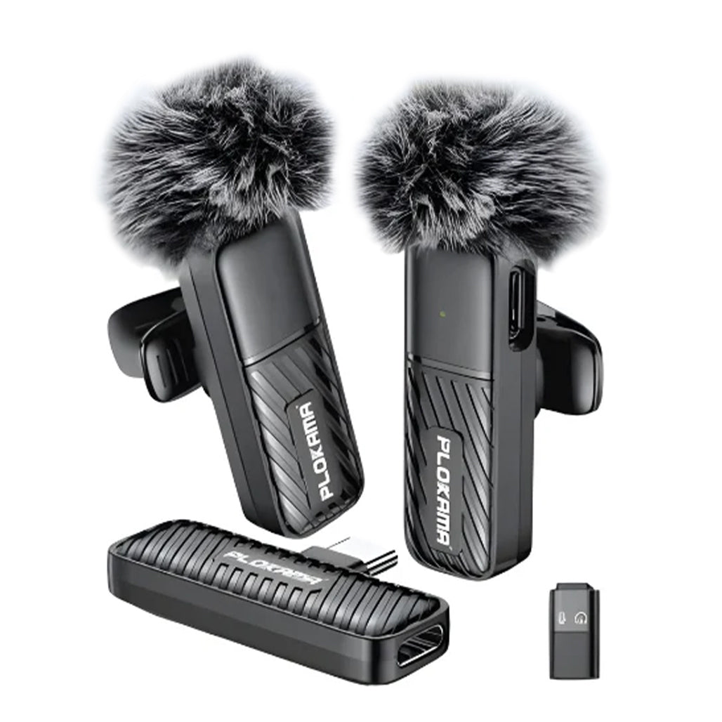 PLOKAMA VM-20 dual clip-on wireless microphones and receiver