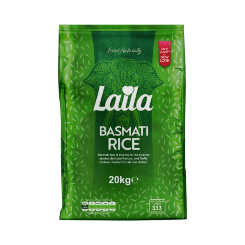 Representative large-pack basmati rice packaging bag