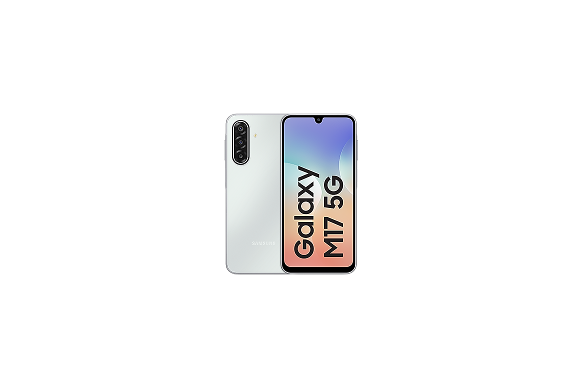 Samsung Galaxy M17 5G Moonlight Silver official Samsung gallery view 2