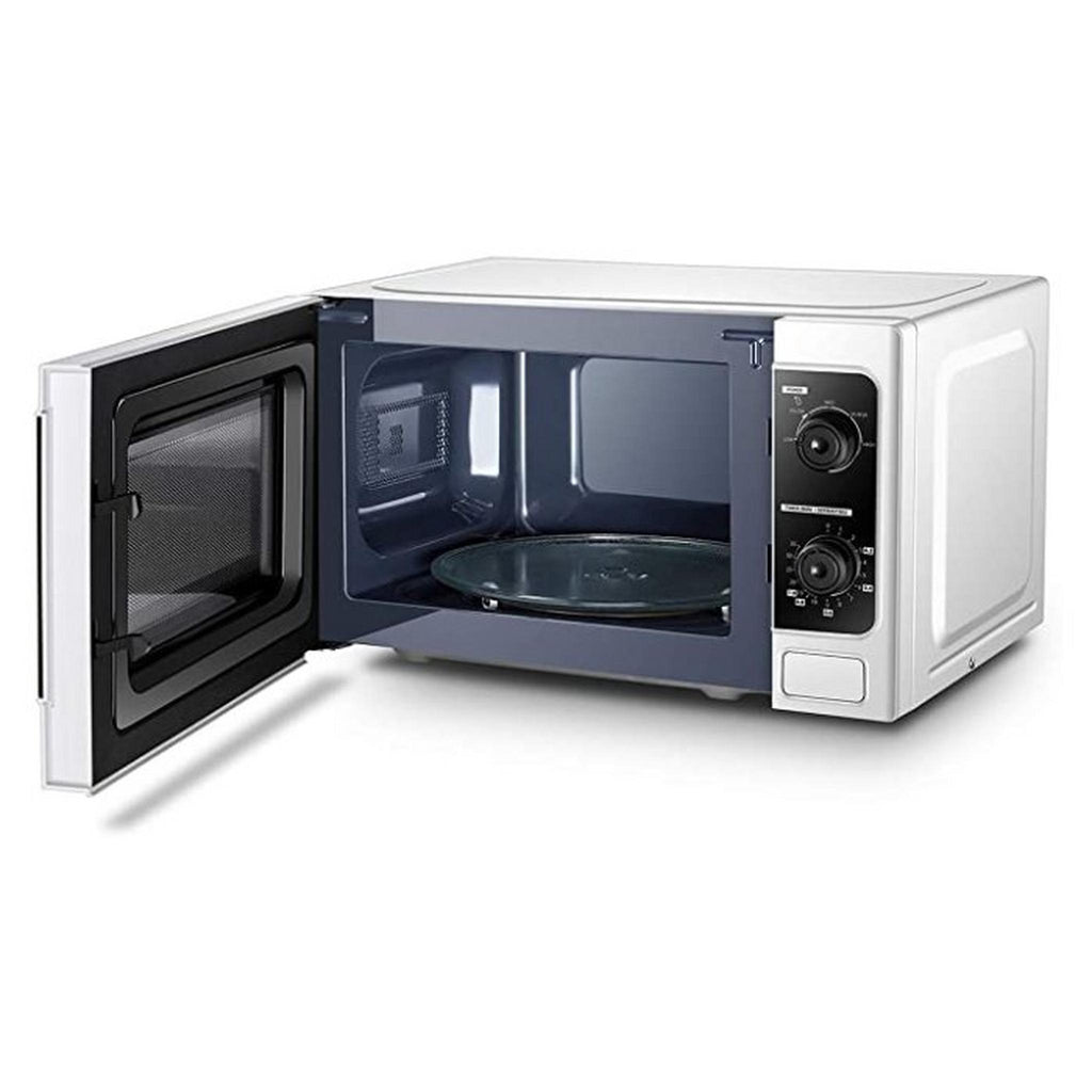 Toshiba MM-MM20P 20L 800W Microwave Oven White open-door view