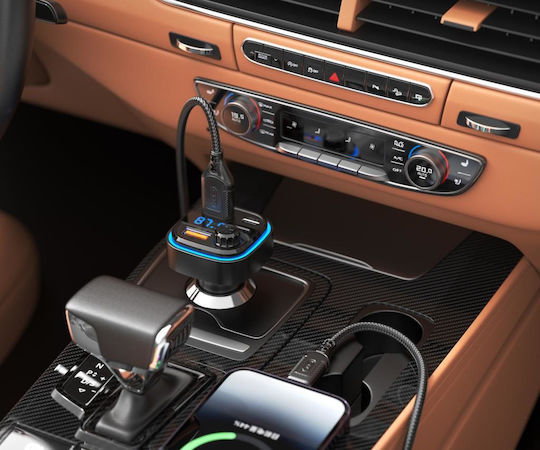 XO BCC08 Bluetooth FM transmitter installed in car